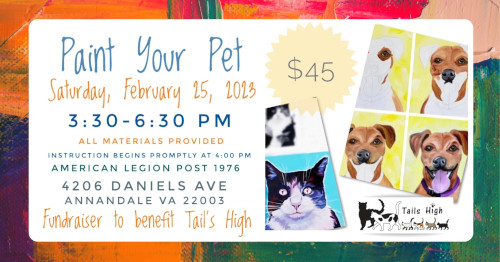 Paint Your Pet Painting Class to benefit Tails High